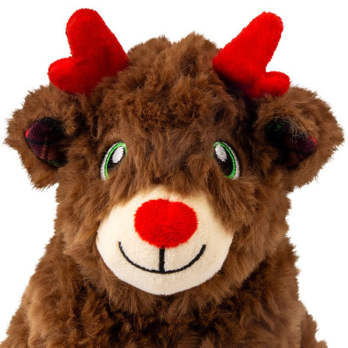 KONG Holiday Comfort Tykes Assorted Plush Dog Toys - Crinkles & Squeaks - K9AAN - Assorted Animals - Small - 7