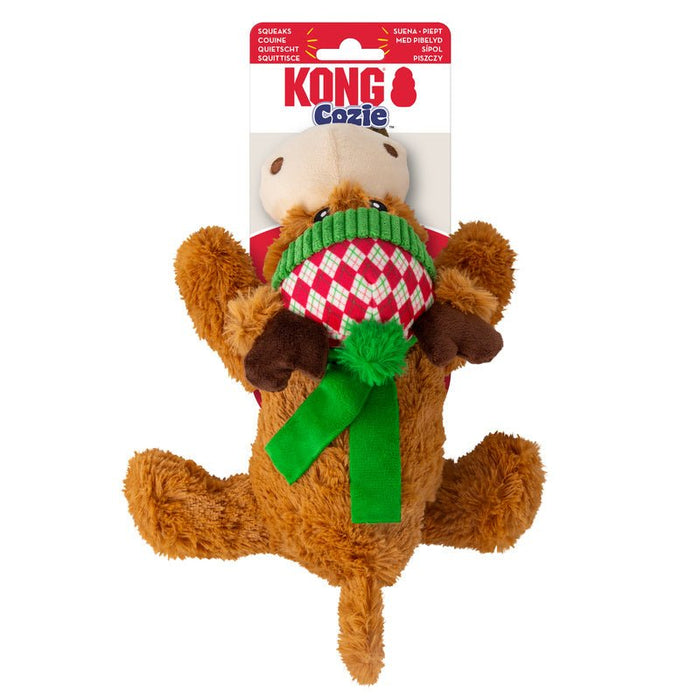 KONG Holiday Cozie™ Plush Reindeer Dog Toy with Squeaker - K9AAR - Medium - 1 ct - 2