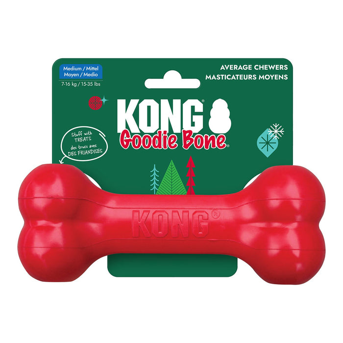 KONG Holiday Goodie Bone™ Treat Dispensing Dog Toy, Medium - K913S - Red - Medium - 2
