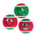 KONG Holiday Grinz Naughty and Nice Sport Balls – 3 Pack, Medium - K9152 - Red/Green - Medium - 3 Pack - 1
