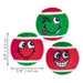 KONG Holiday Grinz Naughty and Nice Sport Balls – 3 Pack, Medium - K9152 - Red/Green - Medium - 3 Pack - 3