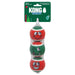 KONG Holiday Grinz Naughty and Nice Sport Balls – 3 Pack, Medium - K9152 - Red/Green - Medium - 3 Pack - 2