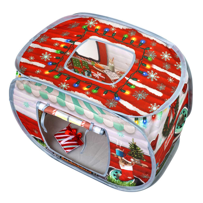 KONG Holiday PlaySpaces Pop-Up Camper Toy for Cats - K9155 - Red - One Size - 5