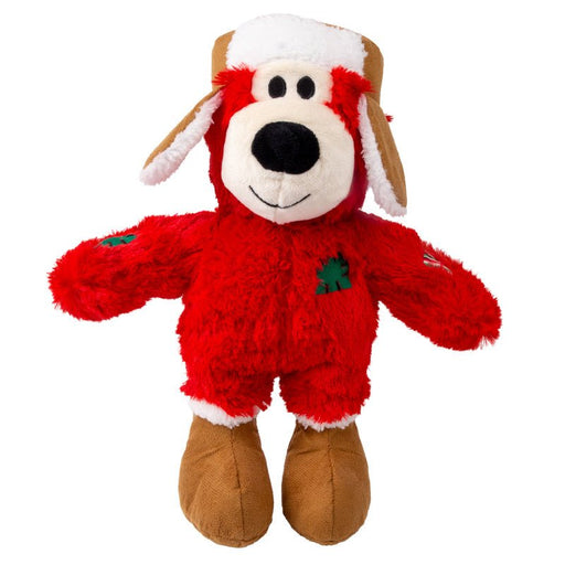 KONG Holiday Plush Wild Knots Bear Dog Toy, Assorted Colors - K9ABG - Sm/Md - Assorted - 1 ct - 2
