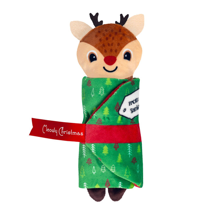 KONG Holiday Pull-A-Partz Present Cat Toy with Catnip & Crinkles - K9151 - Green - One size - Each - 1