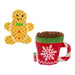 KONG Holiday Scrattles Gingerbread Mug & Cookie Catnip Cat Toy, 2-pk - K914N - Multi - One size - 2 Pack - 1
