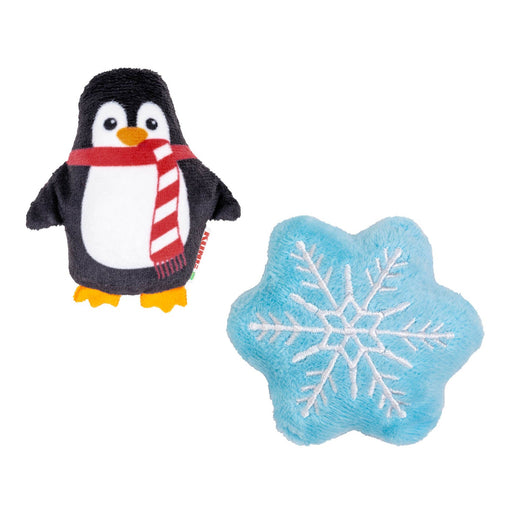 KONG Holiday Scrattles Penquin & Snowflake Catnip Toys, 2-pk - K914M - Multi - One Size - 2 Pack - 1