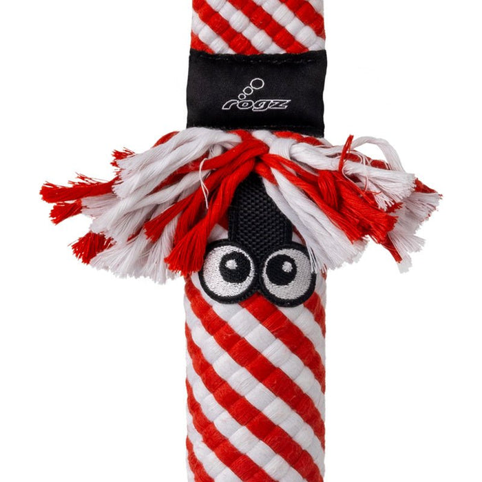 KONG Holiday Scrubz Candy Cane Dog Tug & Fetch Toy - K9AAW - Large - 1 ct - 3