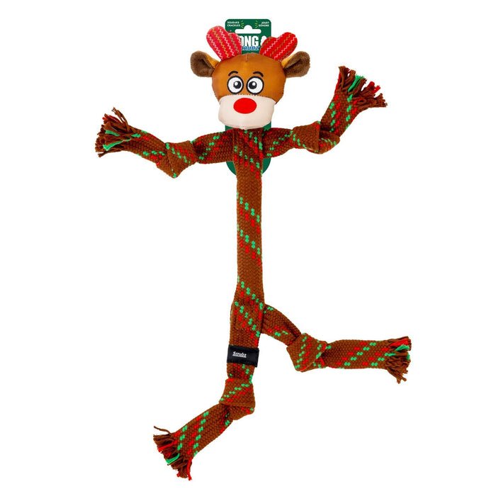 KONG Holiday Scrubz™ Reindeer Rope Dog Toy, Large - K9149 - Brown - Large - 2