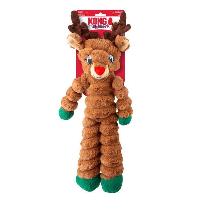 KONG Holiday Shakers™ Crumples Dog Toy, Reindeer, XL - K9AAX - Brown - XL - 1 ct - 2