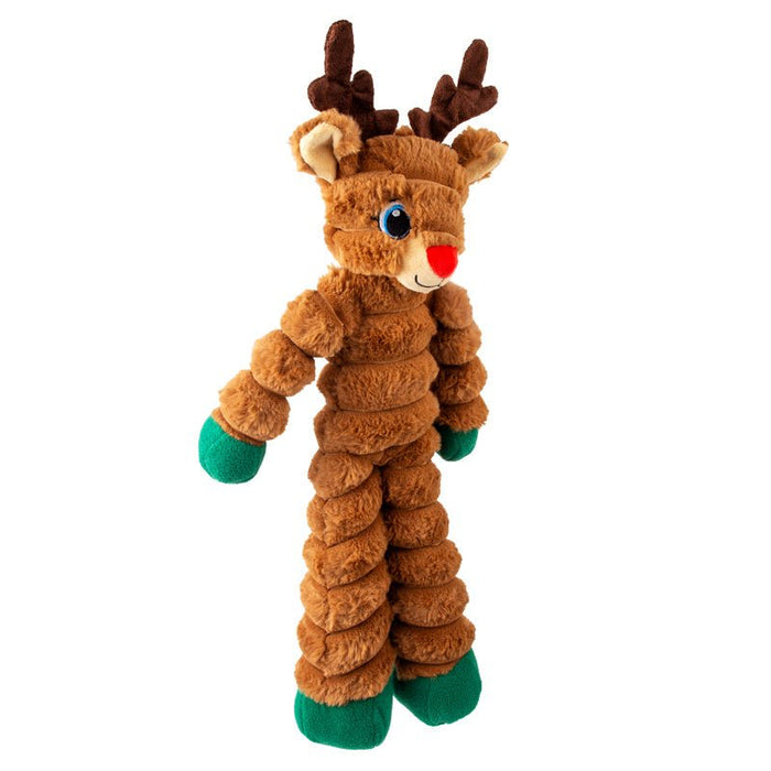 KONG Holiday Shakers™ Crumples Dog Toy, Reindeer, XL - K9AAX - Brown - XL - 1 ct - 5