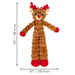 KONG Holiday Shakers Crumples Reindeer Plush Dog Toy – XL - K915D - Red - XLarge - Each - 3