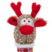 KONG Holiday Shakers Luvs Argyle Reindeer Dog Toy – Medium - K915E - Red - Medium - Each - 3
