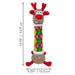 KONG Holiday Shakers Luvs Argyle Reindeer Dog Toy – Medium - K915E - Red - Medium - Each - 2