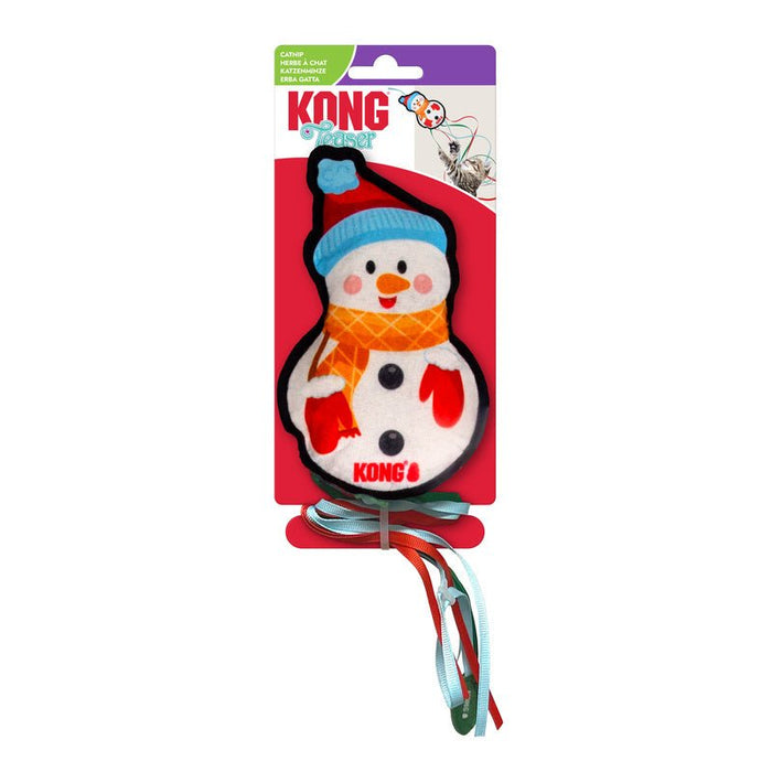 KONG Holiday Snowman Teaser Catnip Cat Toy - K9AAG - 1 ct - 2