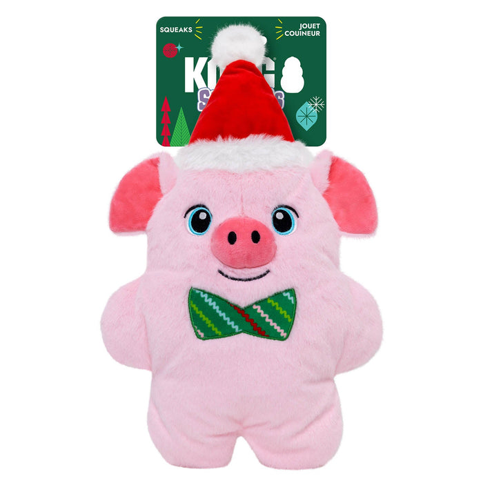KONG Holiday Snuzzles™ Plush Dog Toy with Full-Body Squeaker - K914Q - Pig - XLarge - Each - 7