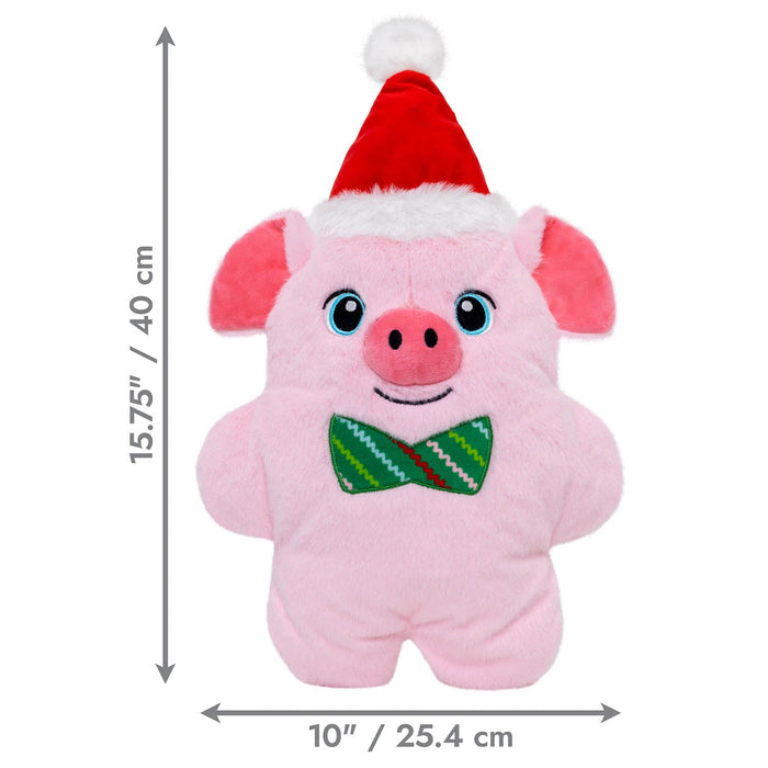 KONG Holiday Snuzzles™ Plush Dog Toy with Full-Body Squeaker - K914Q - Pig - XLarge - Each - 8