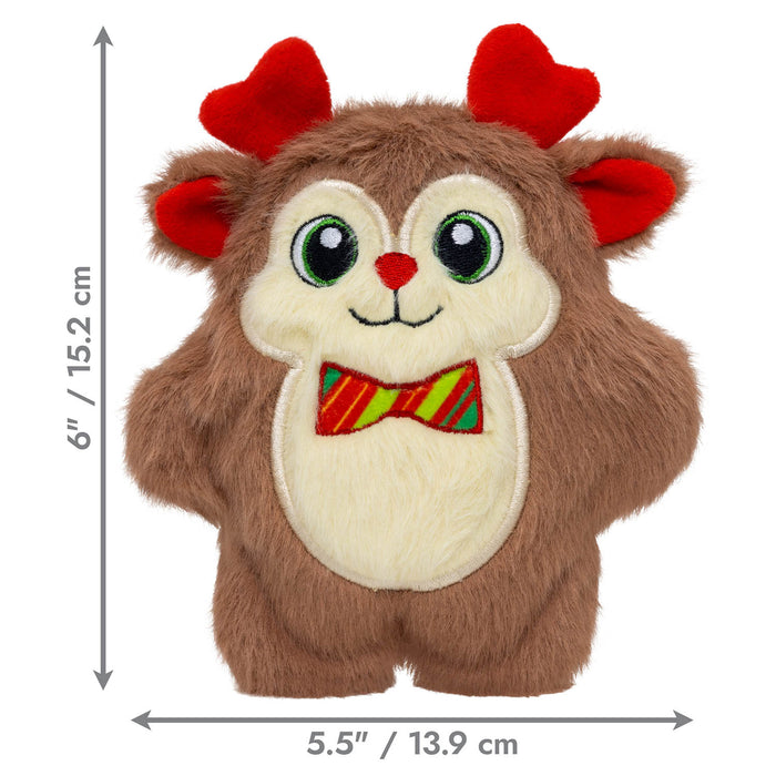KONG Holiday Snuzzles™ Plush Dog Toy with Full-Body Squeaker - K914S - Reindeer - Small - Each - 5