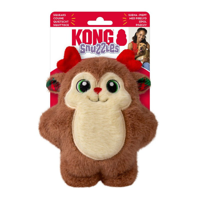KONG Holiday Snuzzles Plush Dog Toy with Squeaker - K9AB2 - Small - Penguin - 1 ct - 3