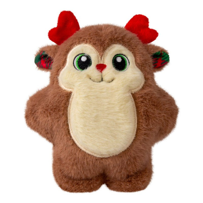KONG Holiday Snuzzles Plush Dog Toy with Squeaker - K9AB4 - Small - Reindeer - 1 ct - 1