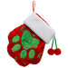 KONG Holiday Stocking Paw – Festive Dog Stocking for Treats & Toys, Paw-Shaped - K915C - Red - Large - Each - 1