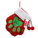 KONG Holiday Stocking Paw – Festive Dog Stocking for Treats & Toys, Paw-Shaped - K915C - Red - Large - Each - 2