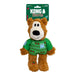 KONG Holiday Wild Knots Plush Sweater Bear Dog Toy - K914W - Green - Medium/Large - 2