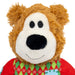 KONG Holiday Wild Knots Plush Sweater Bear Dog Toy - K914X - Red - Small/Medium - 11