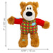 KONG Holiday Wild Knots Plush Sweater Bear Dog Toy - K914X - Red - Small/Medium - 10