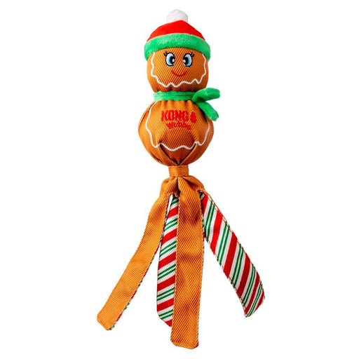 KONG Holiday Wubba™ Gingerbread Man Dog Toy with Squeaker, Large - K9ABK - Large - Brown - 1 ct - 1