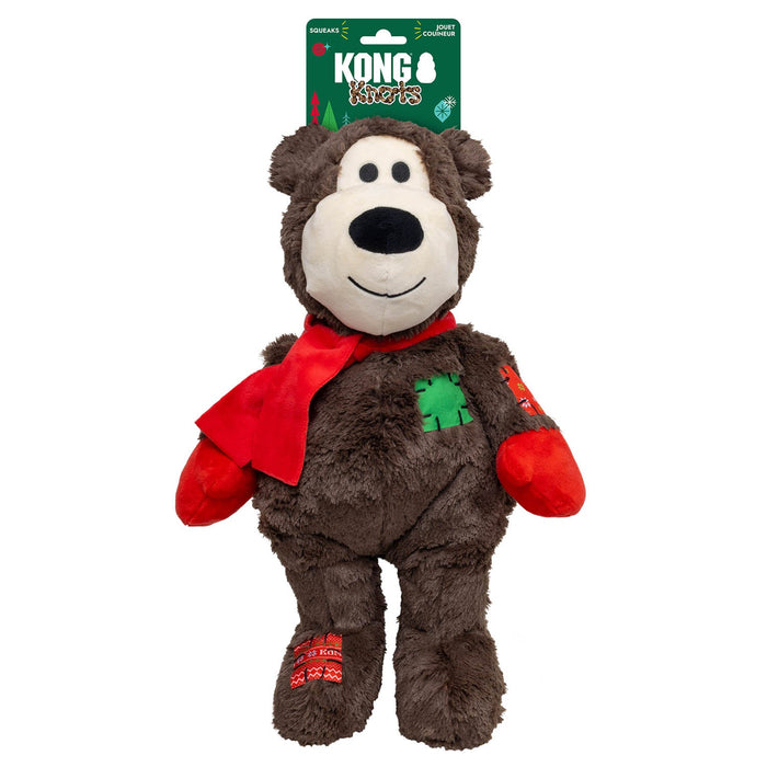 KONG Holiday XL Wild Knots™ Jumbo Bear Dog Toy - K914B - Dark Brown - XLarge - 2