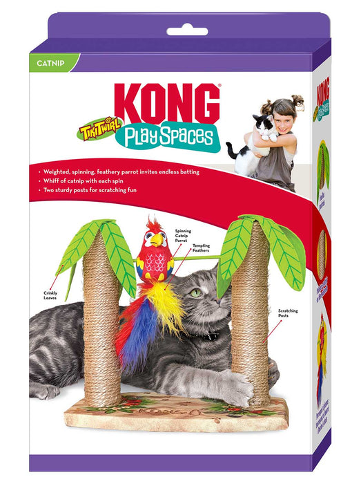 KONG Play Spaces Cat Tiki Twirl - K911R - 13.80"L x 11.70"H - 1