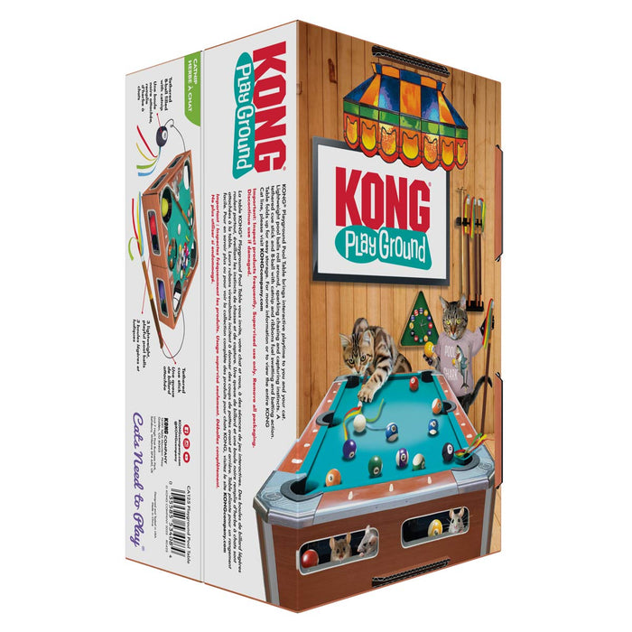 KONG Playground Pool Table Cat Toy - Interactive Batting & Puzzle Toy with Catnip - K9ADG - Multi - One size - 5