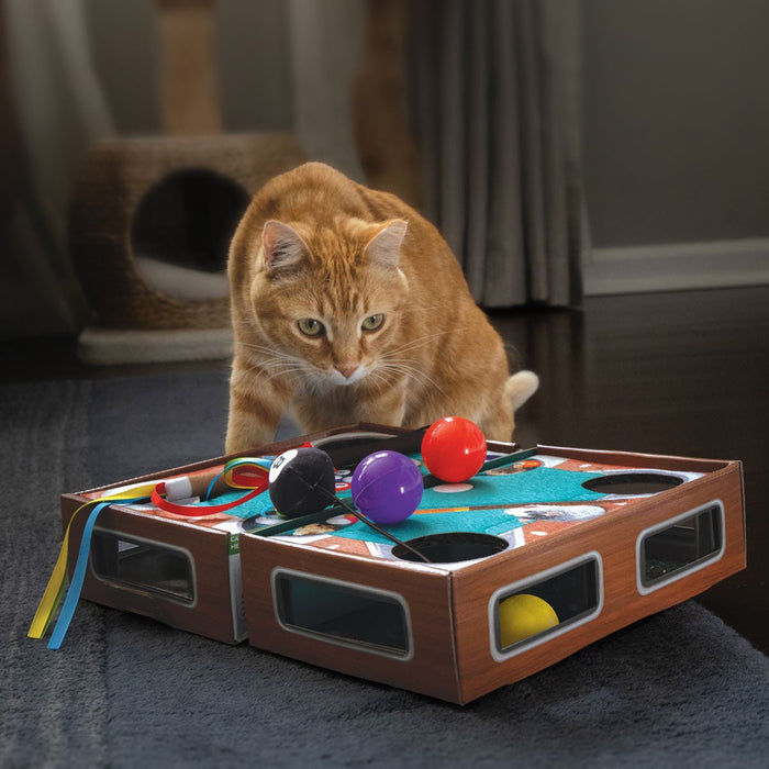 KONG Playground Pool Table Cat Toy - Interactive Batting & Puzzle Toy with Catnip - K9ADG - Multi - One size - 3