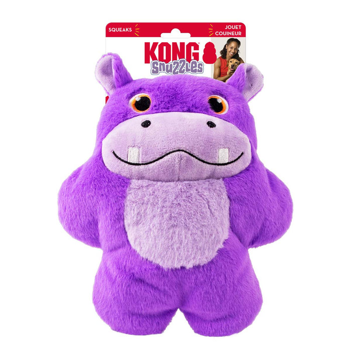 KONG Snuzzles XLarge Plush Dog Toy – Full - Body Squeaker - K9ACQ - Hippo - XLarge - 1 ct - 2