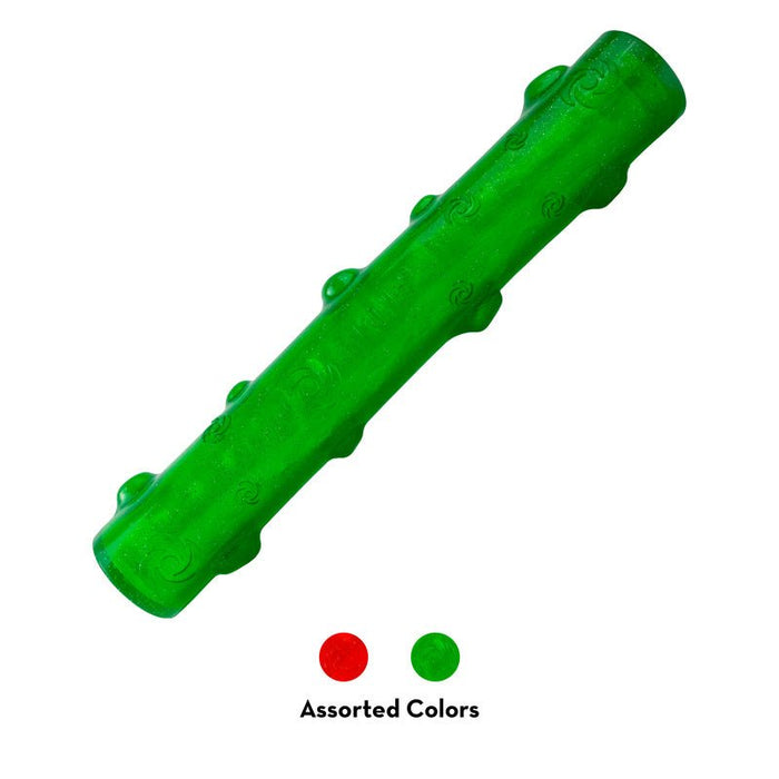 KONG Squeezz® Holiday Dog Toys – Fun Fetch & Chew Toys, Assorted Colors - K9ABB - Crackle Stick - Large - 1 ct - 11