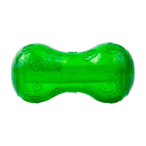 KONG Squeezz® Holiday Dog Toys – Fun Fetch & Chew Toys, Assorted Colors - K9ABC - Dumbbell - Small - 1 ct - 17