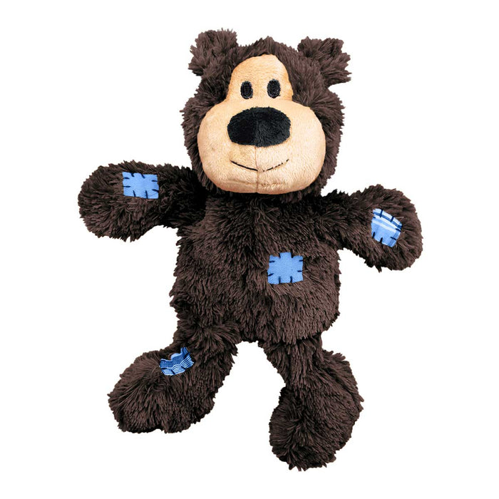 KONG Wild Knots Bear – Soft Plush with Knotted Rope Skeleton, Assorted - K9ACU - Assorted - XLarge - 1 ct - 11