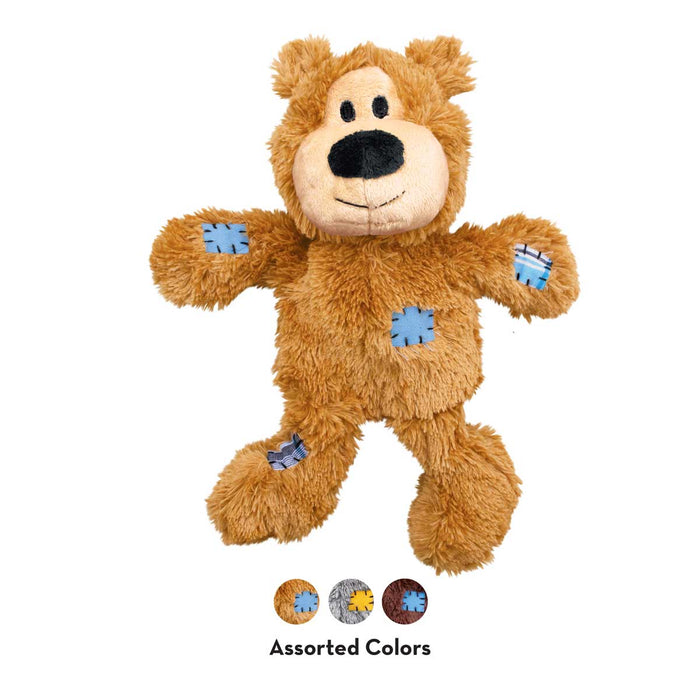 KONG Wild Knots Bear – Soft Plush with Knotted Rope Skeleton, Assorted - K9ACU - Assorted - XLarge - 1 ct - 14