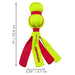 KONG Wubba® Sport Tug & Fetch Dog Toy with Long Floppy Tail & Squeaker - K9AD3 - Yellow Softball - Small - 1 ct - 3