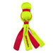 KONG Wubba® Sport Tug & Fetch Dog Toy with Long Floppy Tail & Squeaker - K9AD3 - Yellow Softball - Small - 1 ct - 1