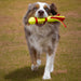 KONG Wubba® Sport Tug & Fetch Dog Toy with Long Floppy Tail & Squeaker - K9AD3 - Yellow Softball - Small - 1 ct - 5