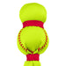 KONG Wubba® Sport Tug & Fetch Dog Toy with Long Floppy Tail & Squeaker - K9AD3 - Yellow Softball - Small - 1 ct - 4