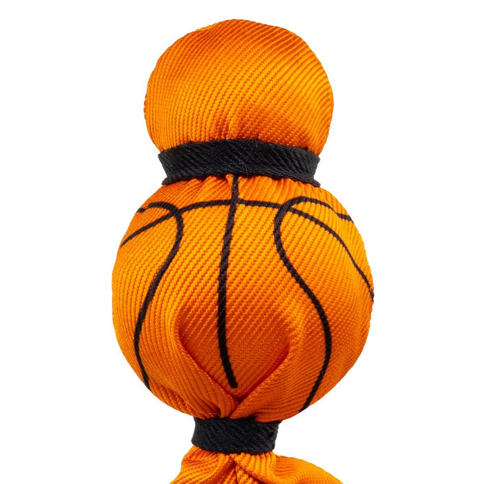 KONG Wubba® Sport Tug & Fetch Dog Toy with Long Floppy Tail & Squeaker - K9AD5 - Orange Basketball - Large - 1 ct - 14
