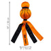 KONG Wubba® Sport Tug & Fetch Dog Toy with Long Floppy Tail & Squeaker - K9AD5 - Orange Basketball - Large - 1 ct - 13