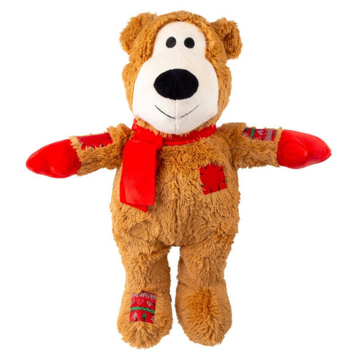 KONG XL Holiday Plush Wild Knots Bear Dog Toy, Assorted Colors - Plush & Rope Toy for Large Dogs - K9ABH - XL - Assorted - 1 ct - 2