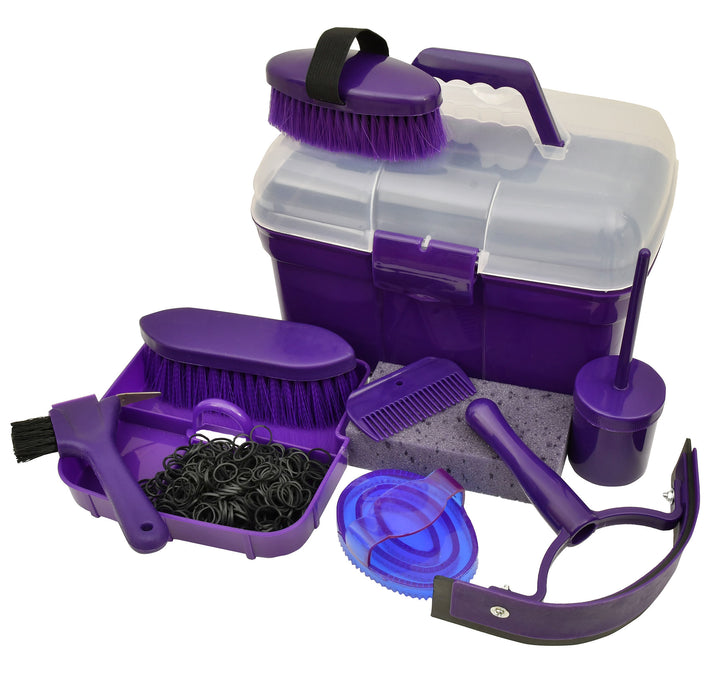 Roma Ultimate Horse Grooming Kit, 10-Piece - Purple  