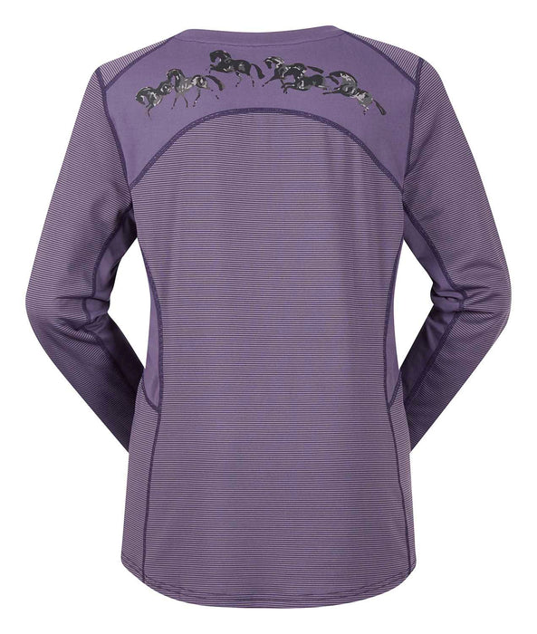 Kerrits Foundation Base Layer Top - Lavender Stripe Small 