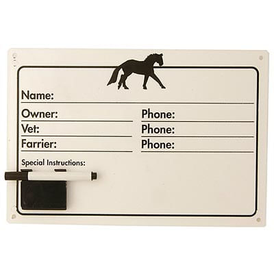 Dry-Erase Horse Nameplate Set, each -   