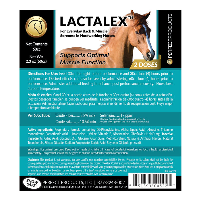 Lactalex Muscle Support Paste Horse Supplement, 60 cc - PEPAH - Paste - 5